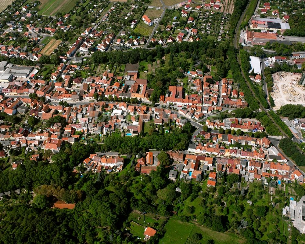 Luftaufnahme Bad Langensalza - Stadtzentrum im Innenstadtbereich in Bad Langensalza im Bundesland Thüringen, Deutschland