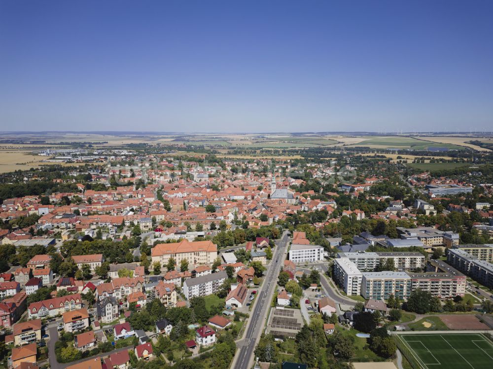 Luftaufnahme Bad Langensalza - Stadtzentrum im Innenstadtbereich in Bad Langensalza im Bundesland Thüringen, Deutschland