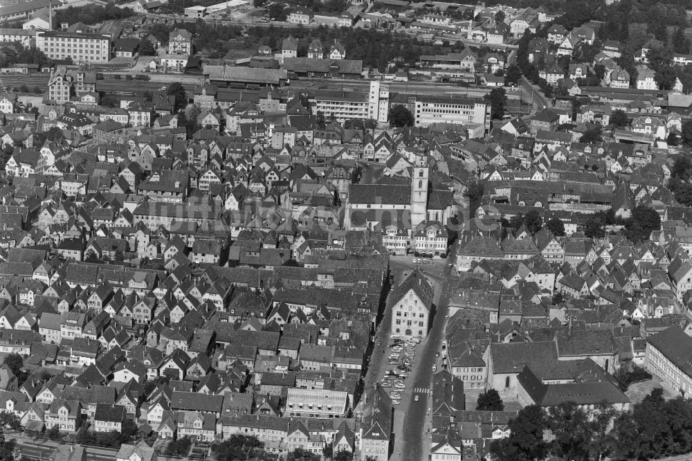 Luftaufnahme Bad Mergentheim - Stadtzentrum im Innenstadtbereich in Bad Mergentheim im Bundesland Baden-Württemberg, Deutschland