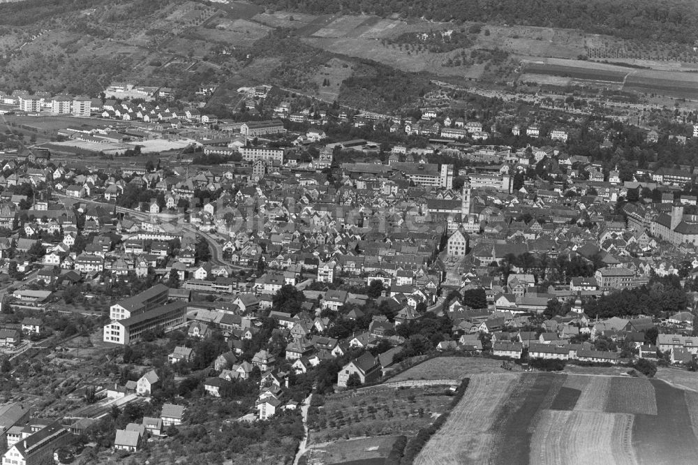 Bad Mergentheim aus der Vogelperspektive: Stadtzentrum im Innenstadtbereich in Bad Mergentheim im Bundesland Baden-Württemberg, Deutschland