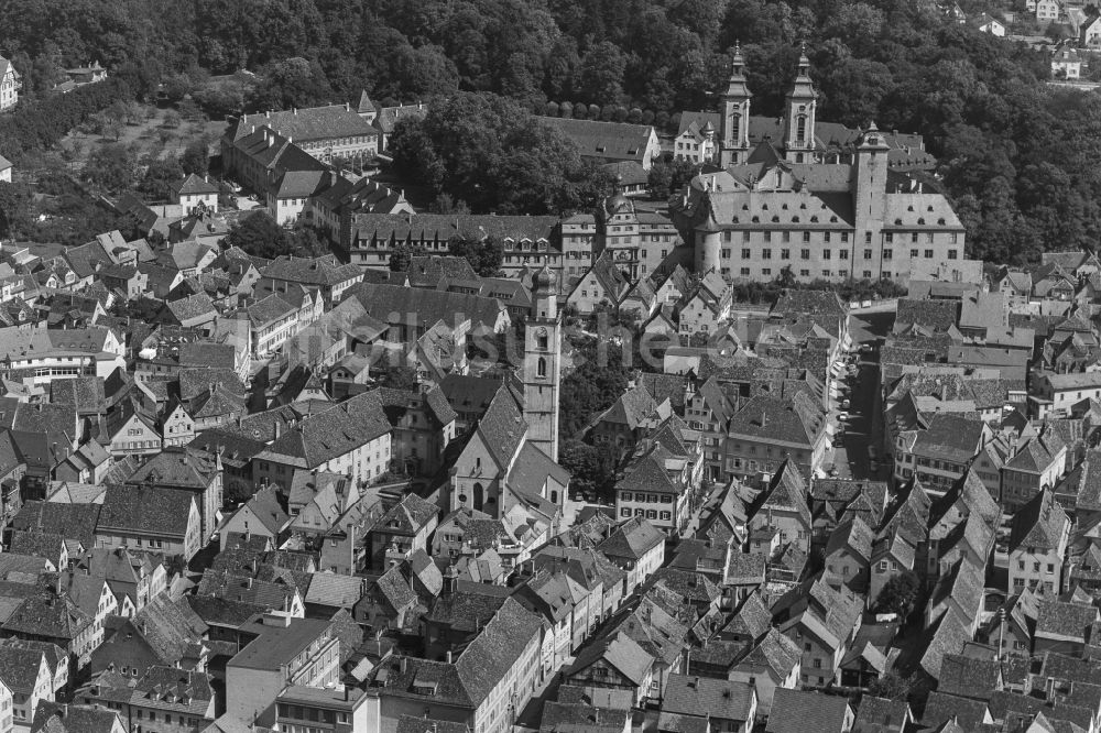 Luftaufnahme Bad Mergentheim - Stadtzentrum im Innenstadtbereich in Bad Mergentheim im Bundesland Baden-Württemberg, Deutschland