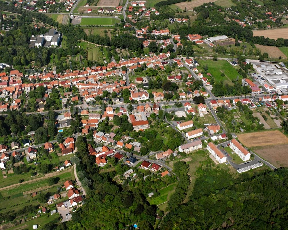 Luftaufnahme Bad Tennstedt - Stadtzentrum im Innenstadtbereich in Bad Tennstedt im Bundesland Thüringen, Deutschland