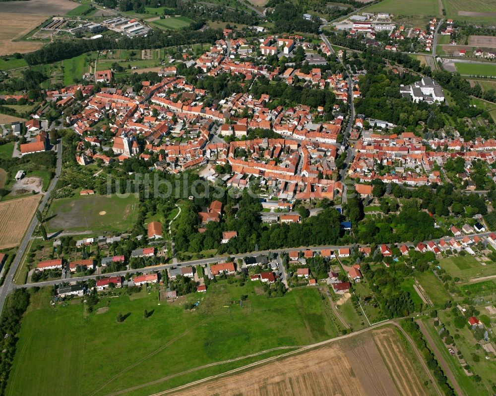 Luftbild Bad Tennstedt - Stadtzentrum im Innenstadtbereich in Bad Tennstedt im Bundesland Thüringen, Deutschland