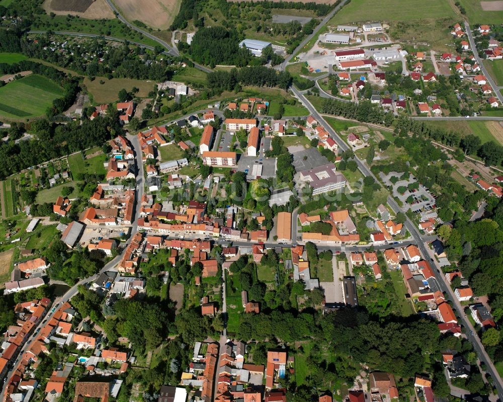 Luftaufnahme Bad Tennstedt - Stadtzentrum im Innenstadtbereich in Bad Tennstedt im Bundesland Thüringen, Deutschland