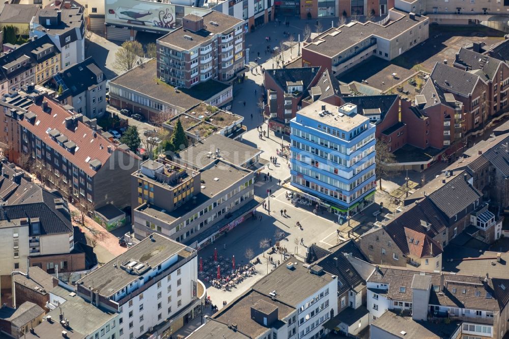 Witten aus der Vogelperspektive: Stadtzentrum im Innenstadtbereich an der Bahnhofstraße in Witten im Bundesland Nordrhein-Westfalen, Deutschland