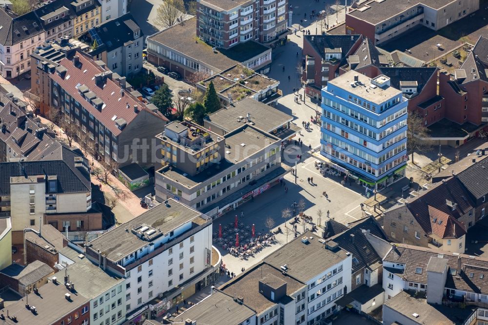 Luftbild Witten - Stadtzentrum im Innenstadtbereich an der Bahnhofstraße in Witten im Bundesland Nordrhein-Westfalen, Deutschland