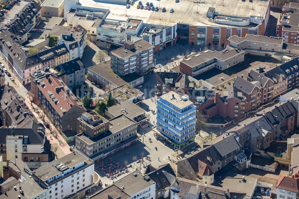 Luftaufnahme Witten - Stadtzentrum im Innenstadtbereich an der Bahnhofstraße in Witten im Bundesland Nordrhein-Westfalen, Deutschland