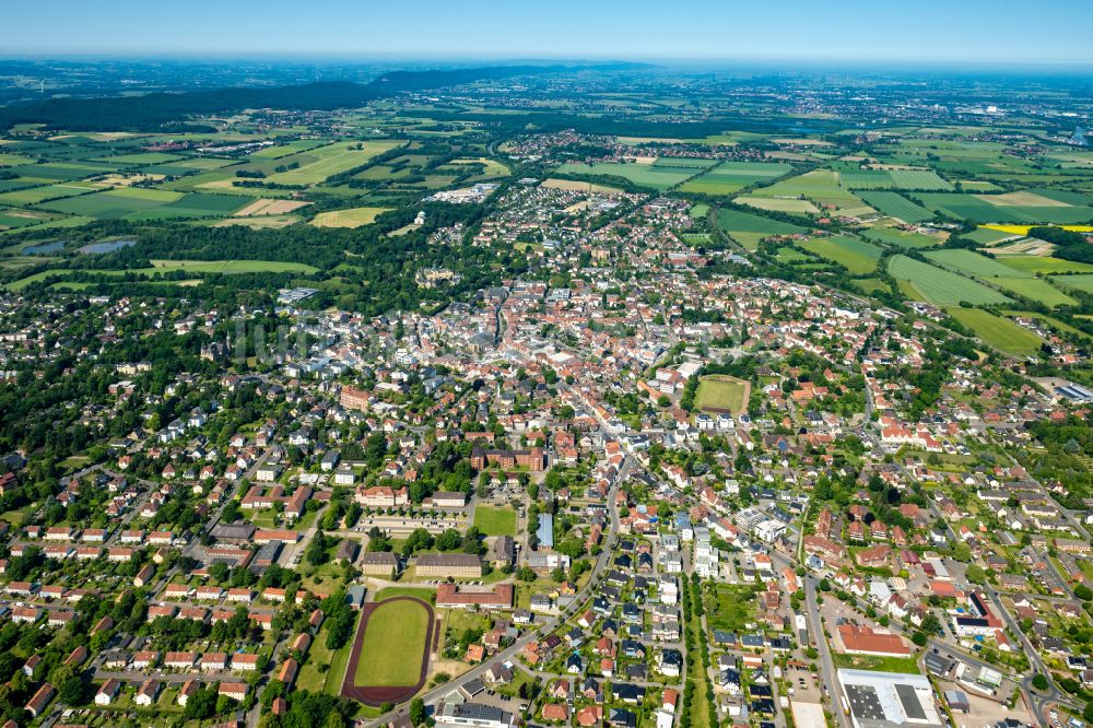 Bückeburg von oben - Stadtzentrum im Innenstadtbereich in Bückeburg im Bundesland Niedersachsen, Deutschland