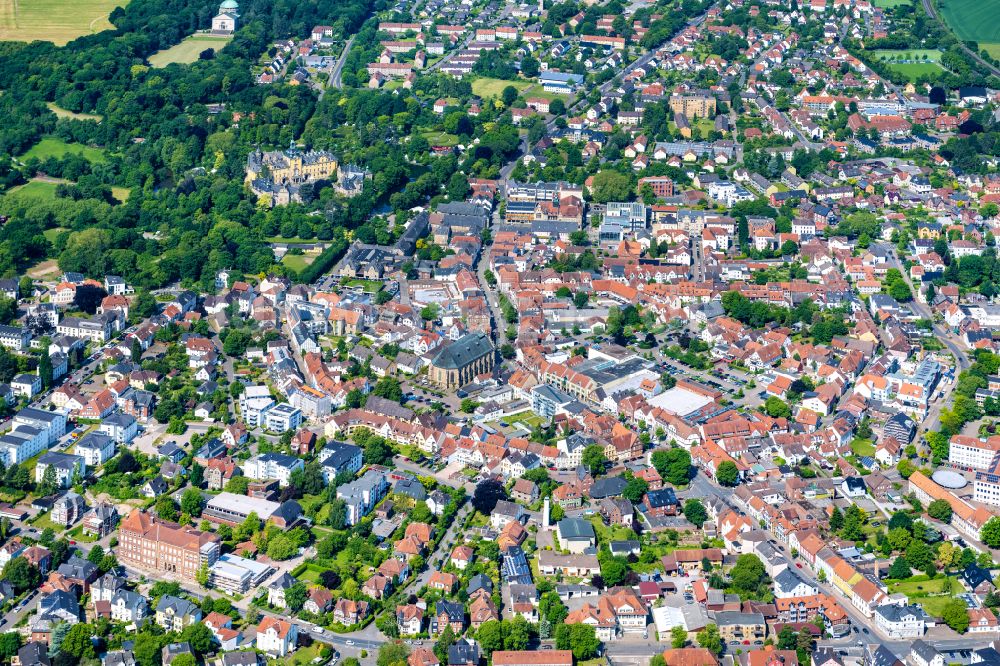 Luftbild Bückeburg - Stadtzentrum im Innenstadtbereich in Bückeburg im Bundesland Niedersachsen, Deutschland