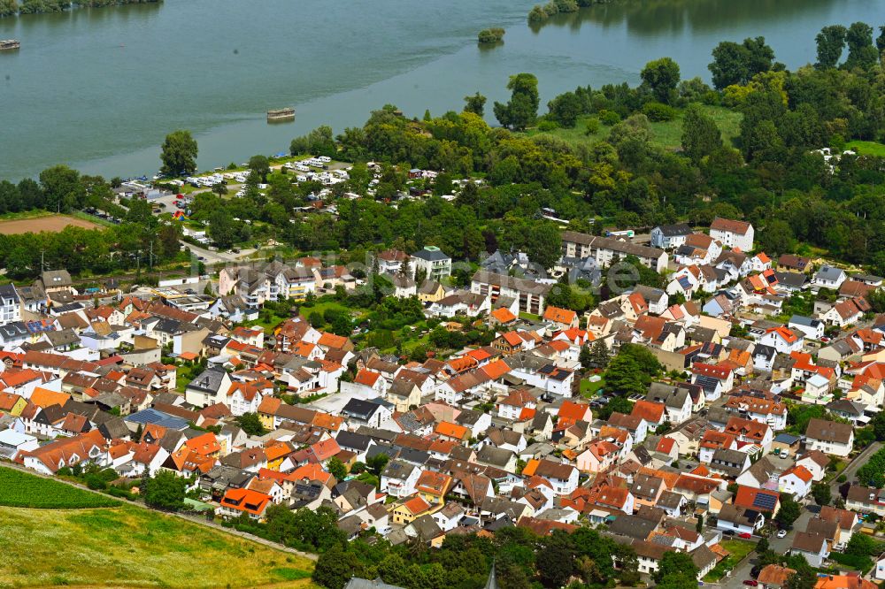 Büdesheim von oben - Stadtzentrum im Innenstadtbereich in Büdesheim im Bundesland Rheinland-Pfalz, Deutschland