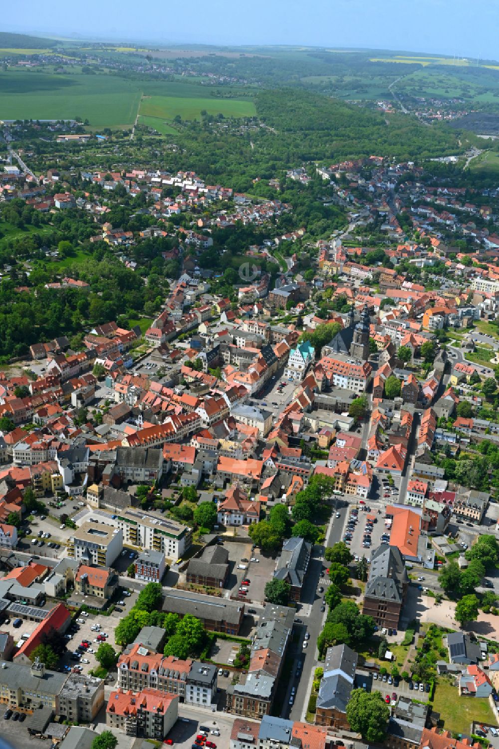 Beesenstedt aus der Vogelperspektive: Stadtzentrum im Innenstadtbereich in Beesenstedt im Bundesland Sachsen-Anhalt, Deutschland