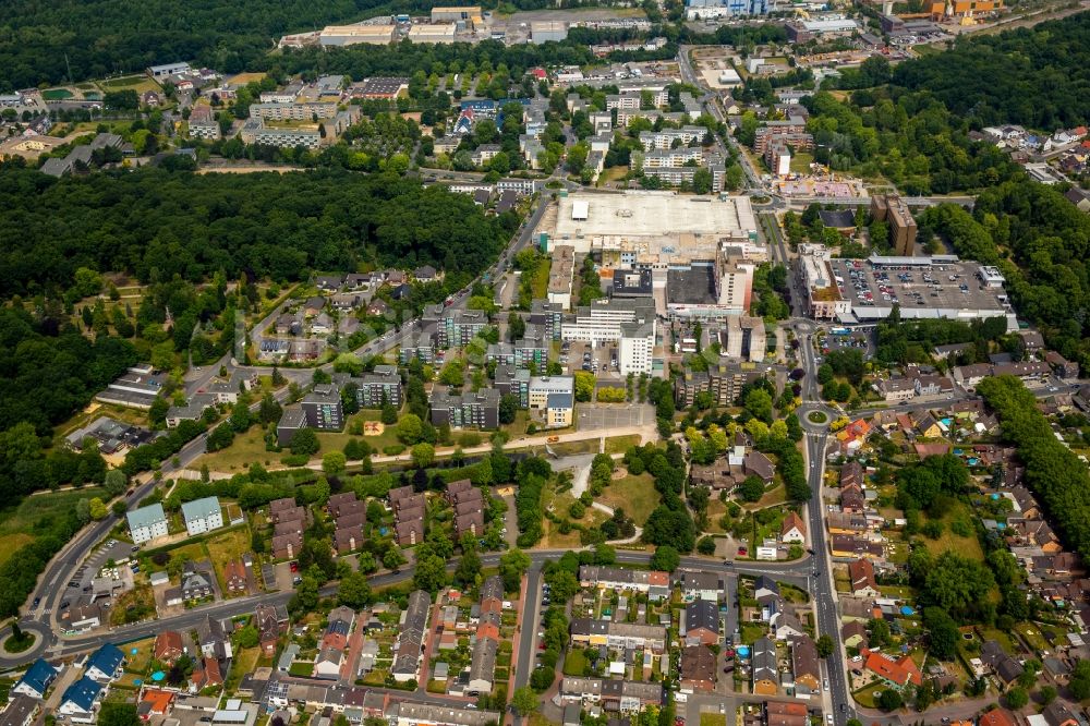 Bergkamen aus der Vogelperspektive: Stadtzentrum im Innenstadtbereich in Bergkamen im Bundesland Nordrhein-Westfalen