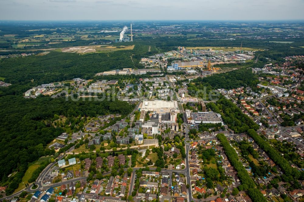 Luftbild Bergkamen - Stadtzentrum im Innenstadtbereich in Bergkamen im Bundesland Nordrhein-Westfalen