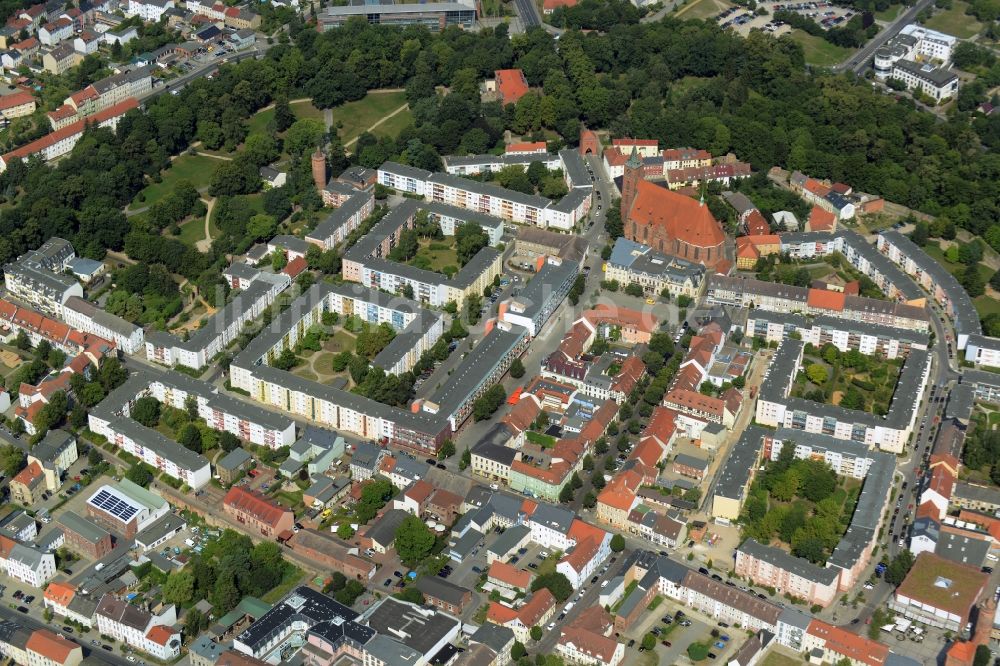 Luftbild Bernau - Stadtzentrum im Innenstadtbereich in Bernau im Bundesland Brandenburg, Deutschland