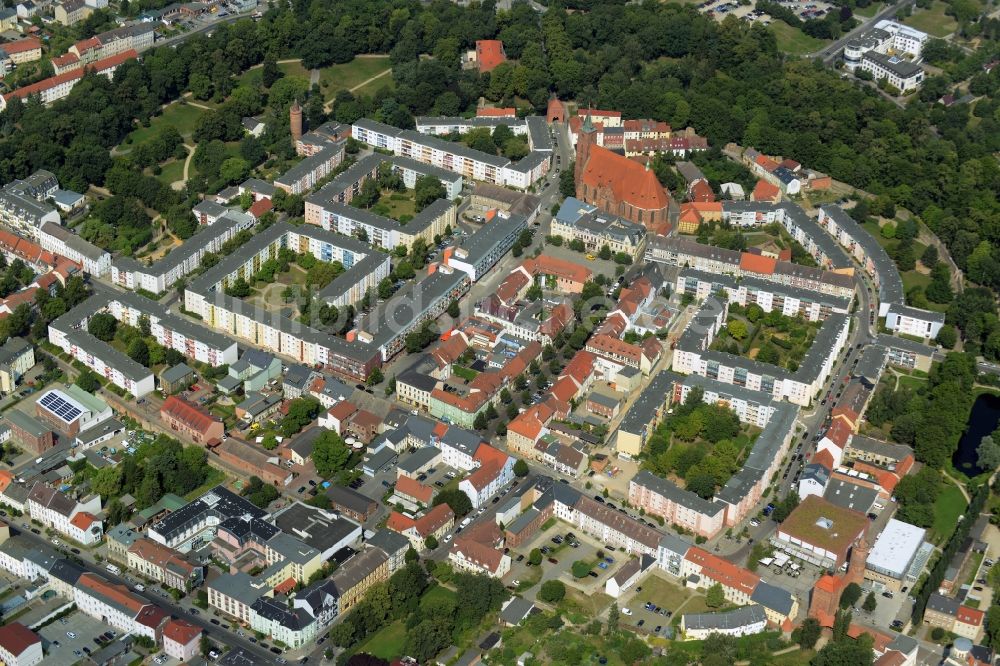 Luftaufnahme Bernau - Stadtzentrum im Innenstadtbereich in Bernau im Bundesland Brandenburg, Deutschland