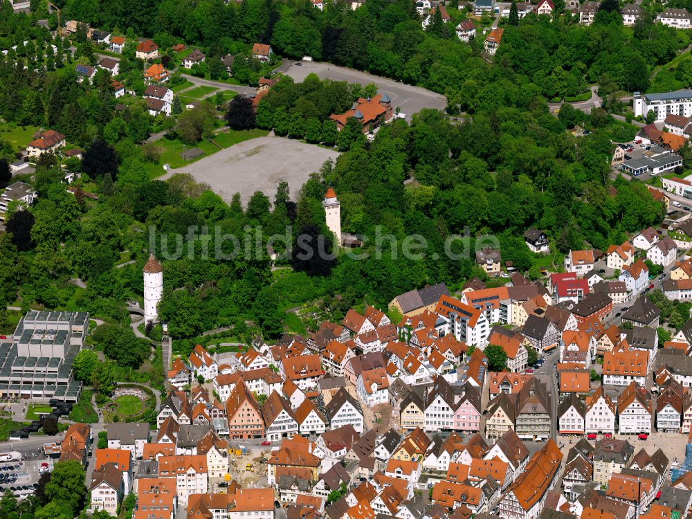 Luftbild Biberach an der Riß - Stadtzentrum im Innenstadtbereich in Biberach an der Riß im Bundesland Baden-Württemberg, Deutschland