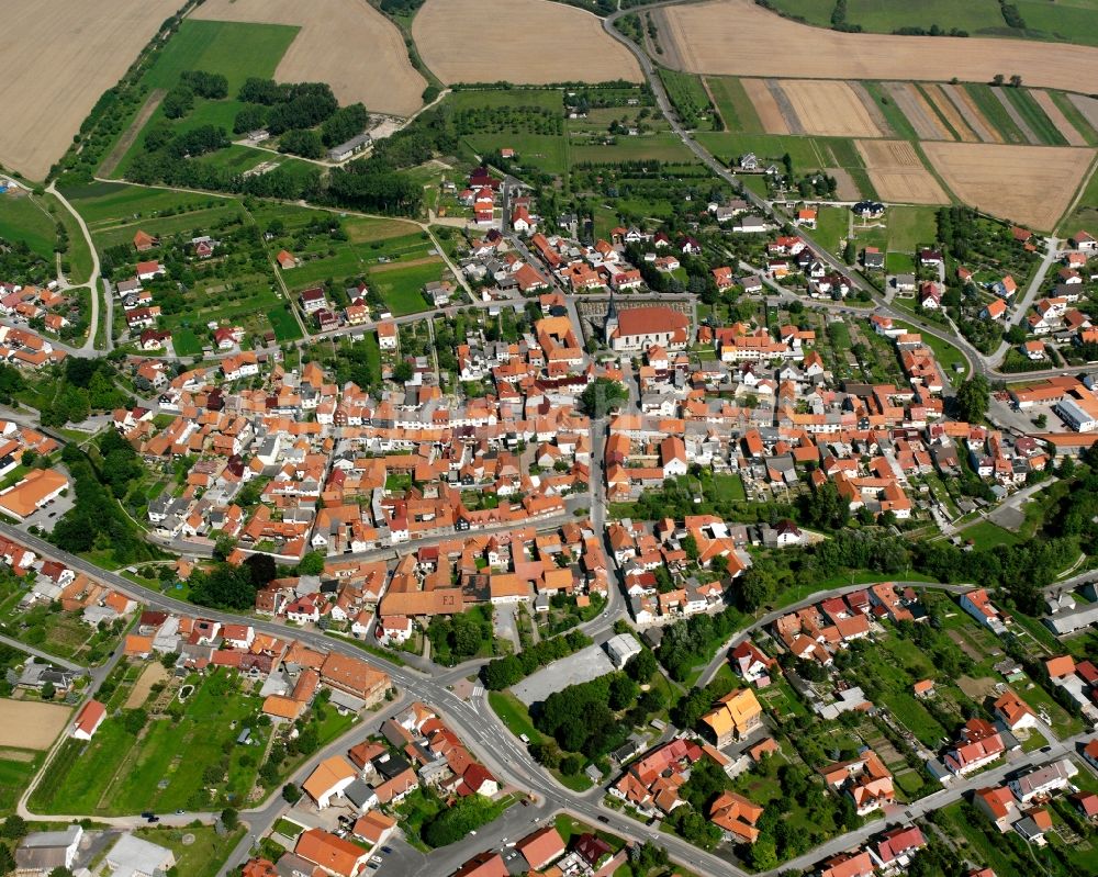 Bickenriede von oben - Stadtzentrum im Innenstadtbereich in Bickenriede im Bundesland Thüringen, Deutschland