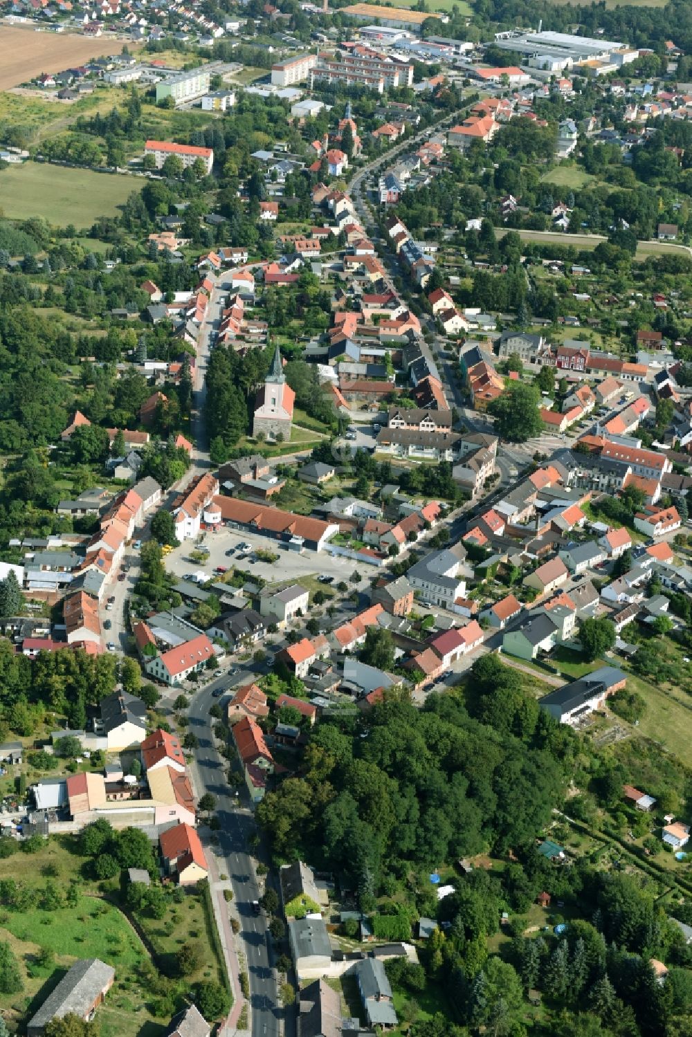 Biesenthal aus der Vogelperspektive: Stadtzentrum im Innenstadtbereich in Biesenthal im Bundesland Brandenburg