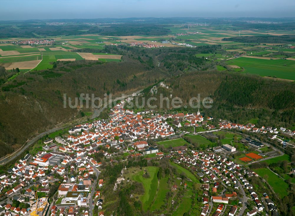 Luftbild Blaubeuren - Stadtzentrum im Innenstadtbereich in Blaubeuren im Bundesland Baden-Württemberg, Deutschland