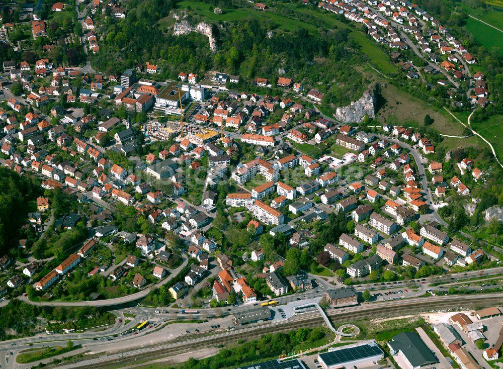 Luftbild Blaubeuren - Stadtzentrum im Innenstadtbereich in Blaubeuren im Bundesland Baden-Württemberg, Deutschland