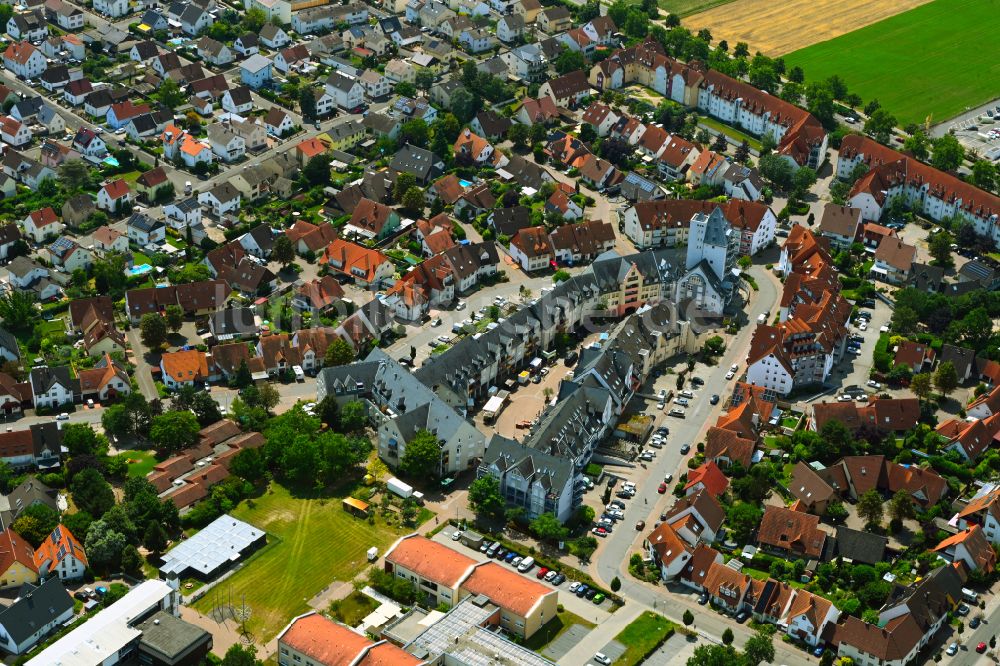 Luftbild Bobenheim-Roxheim - Stadtzentrum im Innenstadtbereich in Bobenheim-Roxheim im Bundesland Rheinland-Pfalz, Deutschland