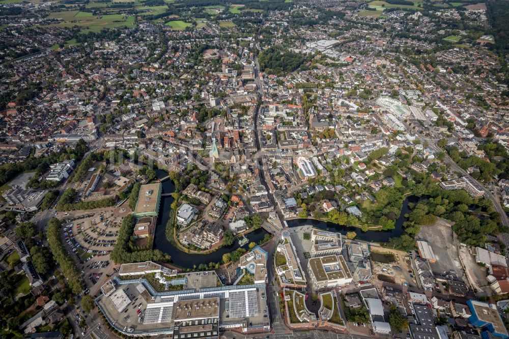 Bocholt aus der Vogelperspektive: Stadtzentrum im Innenstadtbereich in Bocholt im Bundesland Nordrhein-Westfalen, Deutschland