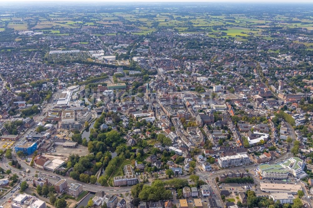 Luftaufnahme Bocholt - Stadtzentrum im Innenstadtbereich in Bocholt im Bundesland Nordrhein-Westfalen, Deutschland