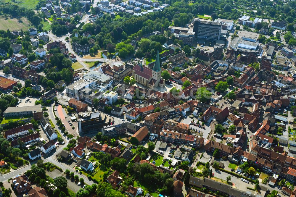 Borken von oben - Stadtzentrum im Innenstadtbereich in Borken im Bundesland Nordrhein-Westfalen, Deutschland