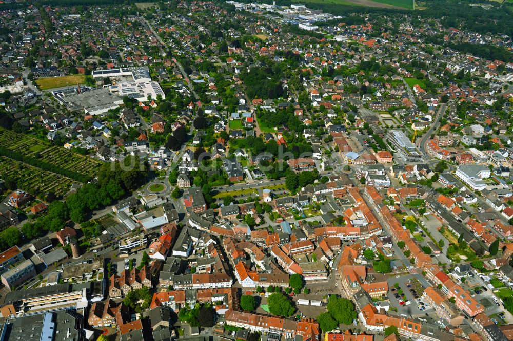 Borken aus der Vogelperspektive: Stadtzentrum im Innenstadtbereich in Borken im Bundesland Nordrhein-Westfalen, Deutschland