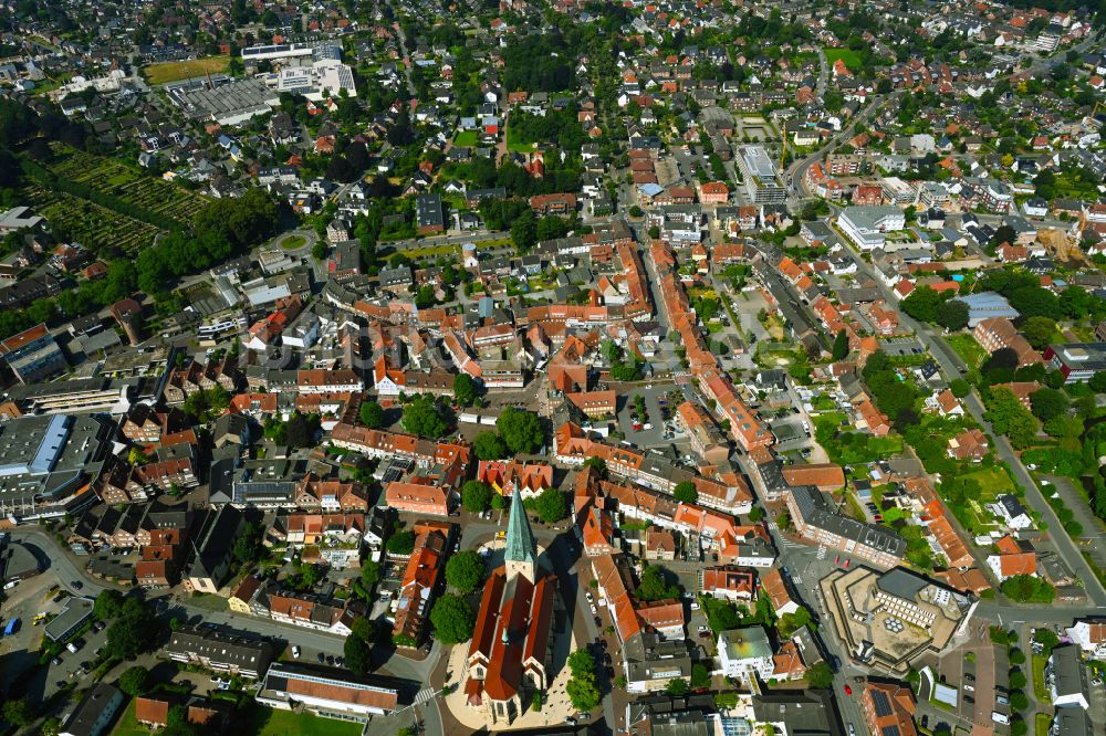 Luftaufnahme Borken - Stadtzentrum im Innenstadtbereich in Borken im Bundesland Nordrhein-Westfalen, Deutschland