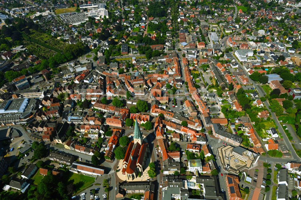 Borken von oben - Stadtzentrum im Innenstadtbereich in Borken im Bundesland Nordrhein-Westfalen, Deutschland