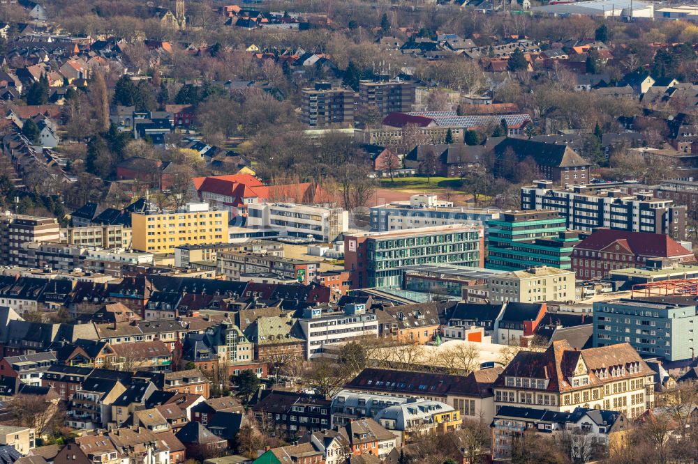 Luftaufnahme Bottrop - Stadtzentrum im Innenstadtbereich in Bottrop im Bundesland Nordrhein-Westfalen, Deutschland