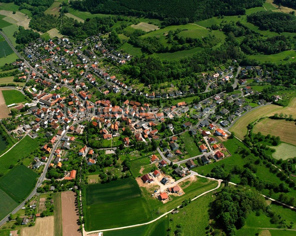 Luftaufnahme Braach - Stadtzentrum im Innenstadtbereich in Braach im Bundesland Hessen, Deutschland