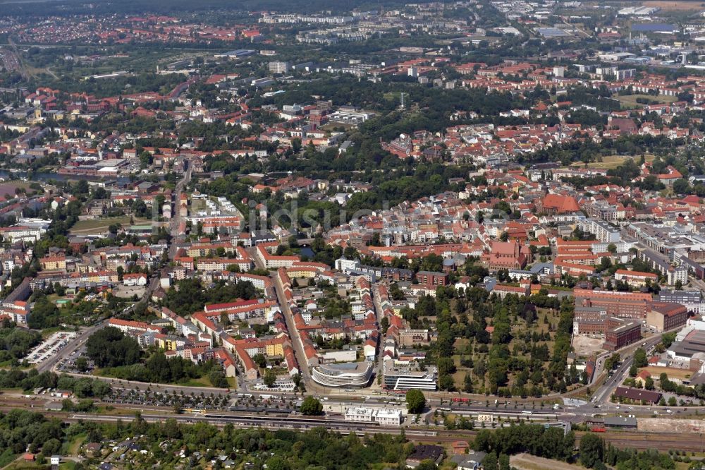 Brandenburg an der Havel von oben - Stadtzentrum im Innenstadtbereich in Brandenburg an der Havel im Bundesland Brandenburg