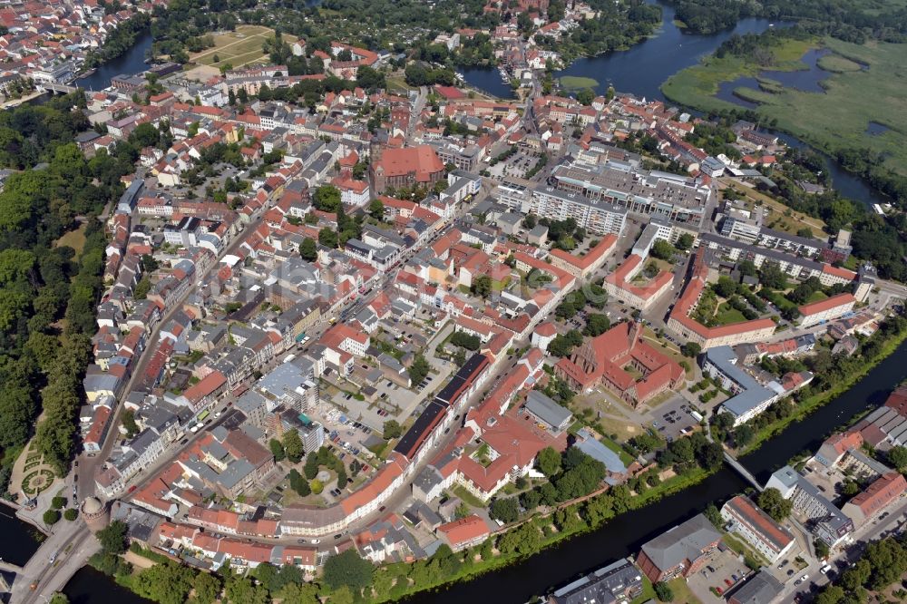 Luftbild Brandenburg an der Havel - Stadtzentrum im Innenstadtbereich in Brandenburg an der Havel im Bundesland Brandenburg