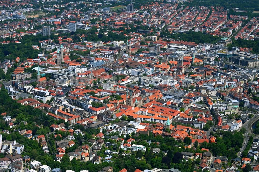 Luftbild Braunschweig - Stadtzentrum im Innenstadtbereich in Braunschweig im Bundesland Niedersachsen, Deutschland