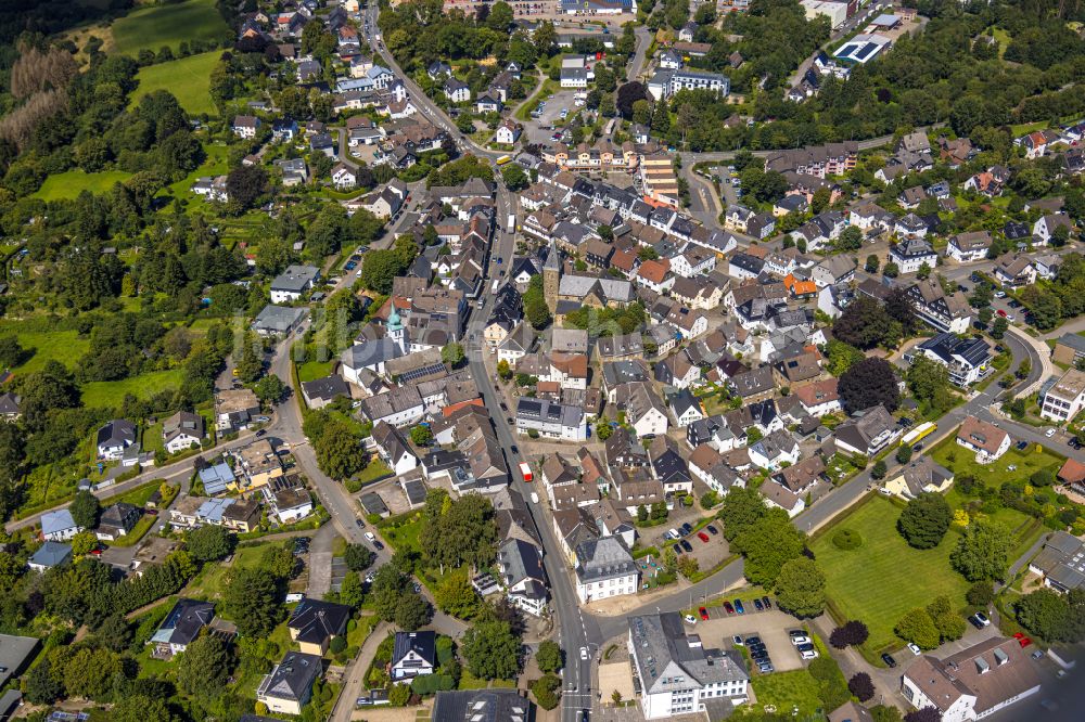 Luftaufnahme Breckerfeld - Stadtzentrum im Innenstadtbereich in Breckerfeld im Bundesland Nordrhein-Westfalen, Deutschland