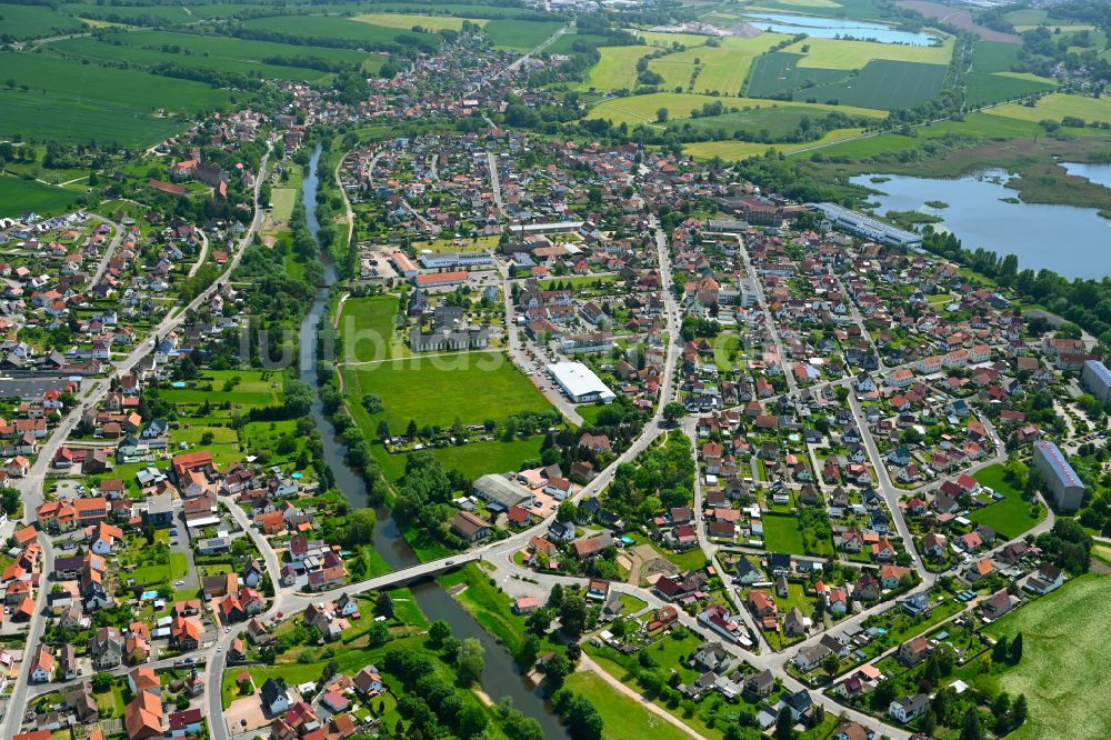 Breitungen/Werra aus der Vogelperspektive: Stadtzentrum im Innenstadtbereich in Breitungen/Werra im Bundesland Thüringen, Deutschland