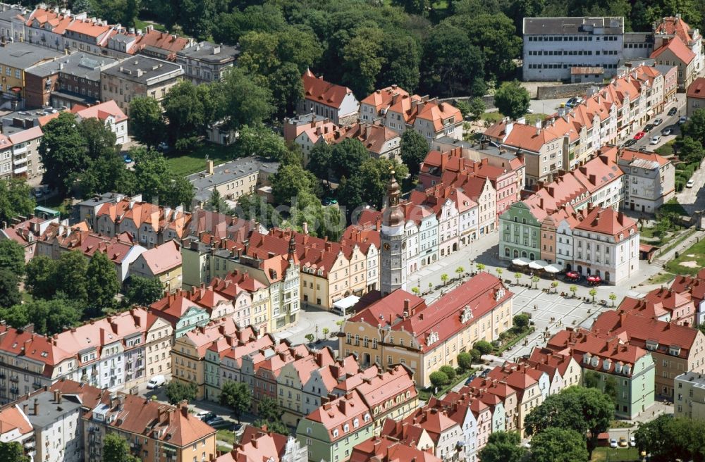 Luftbild Bunzlau Boles?awiec - Stadtzentrum im Innenstadtbereich in Bunzlau Boles?awiec in Niederschlesien, Polen