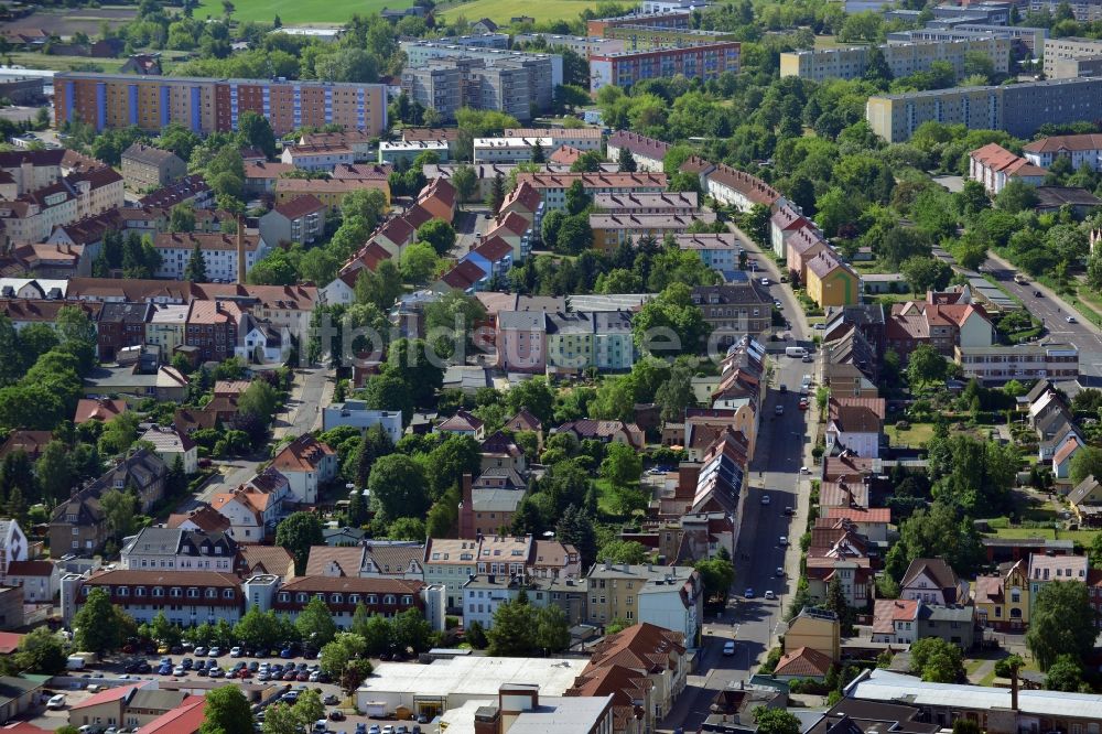 Burg (bei Magdeburg) von oben - Stadtzentrum im Innenstadtbereich in Burg (bei Magdeburg) im Bundesland Sachsen-Anhalt