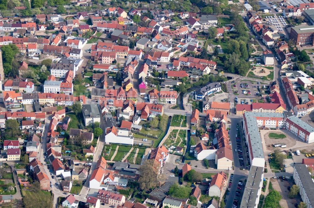 Luftbild Burg - Stadtzentrum im Innenstadtbereich in Burg (bei Magdeburg) im Bundesland Sachsen-Anhalt