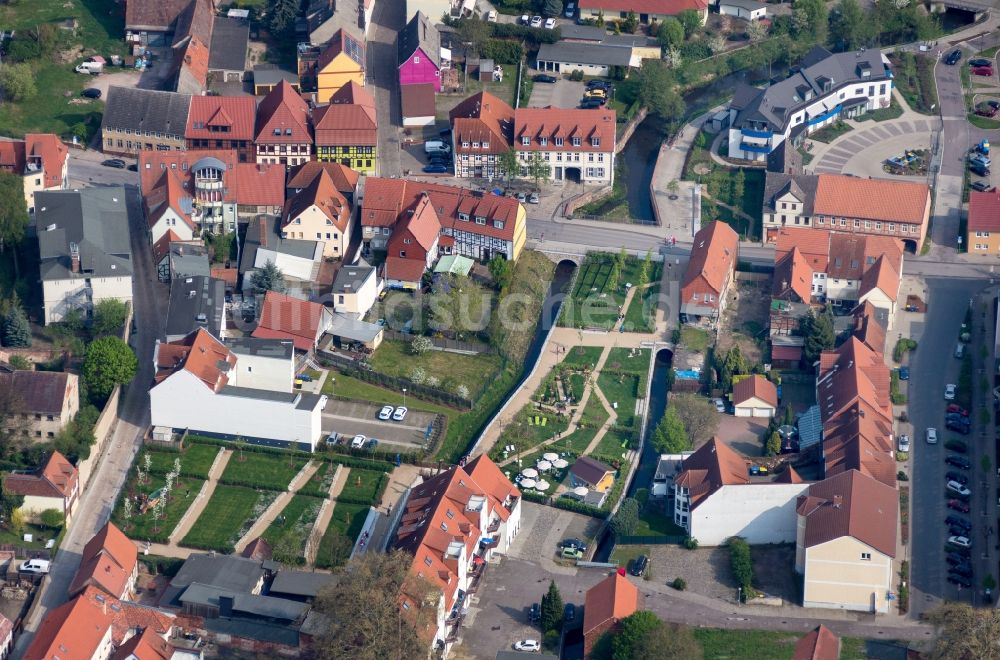 Luftaufnahme Burg - Stadtzentrum im Innenstadtbereich in Burg (bei Magdeburg) im Bundesland Sachsen-Anhalt