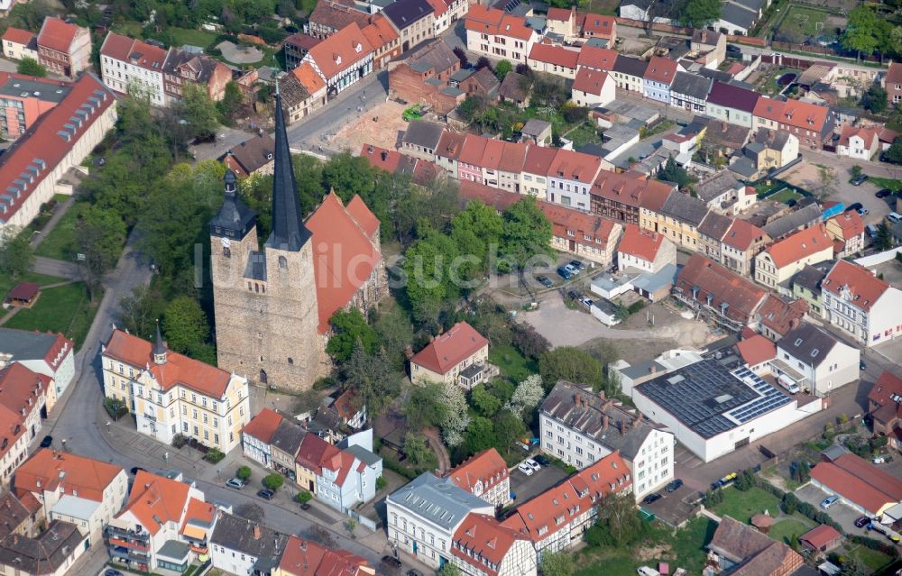 Luftbild Burg - Stadtzentrum im Innenstadtbereich in Burg (bei Magdeburg) im Bundesland Sachsen-Anhalt