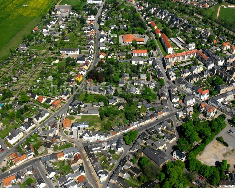 Luftbild Burkersdorf - Stadtzentrum im Innenstadtbereich in Burkersdorf im Bundesland Sachsen, Deutschland