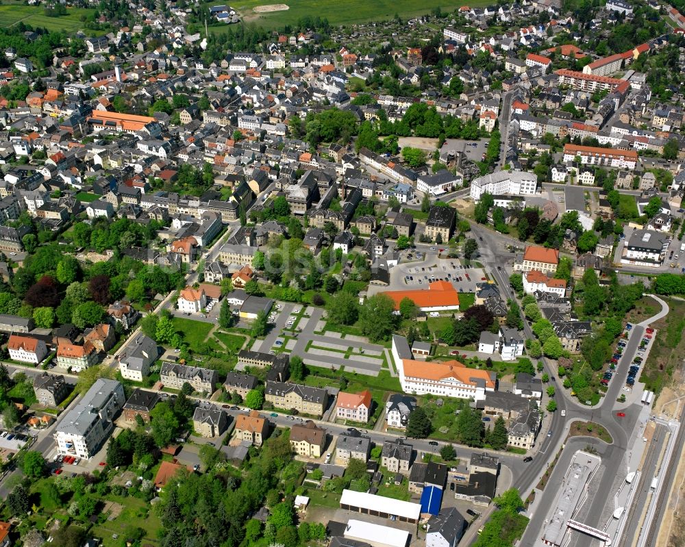 Burkersdorf aus der Vogelperspektive: Stadtzentrum im Innenstadtbereich in Burkersdorf im Bundesland Sachsen, Deutschland