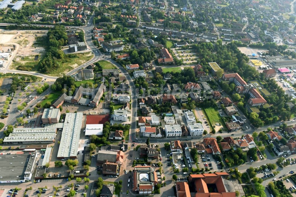 Cloppenburg aus der Vogelperspektive: Stadtzentrum im Innenstadtbereich in Cloppenburg im Bundesland Niedersachsen