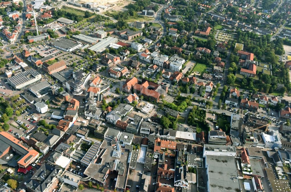 Luftaufnahme Cloppenburg - Stadtzentrum im Innenstadtbereich in Cloppenburg im Bundesland Niedersachsen