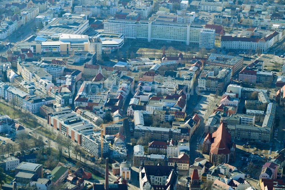 Luftaufnahme Cottbus - Stadtzentrum im Innenstadtbereich in Cottbus im Bundesland Brandenburg, Deutschland