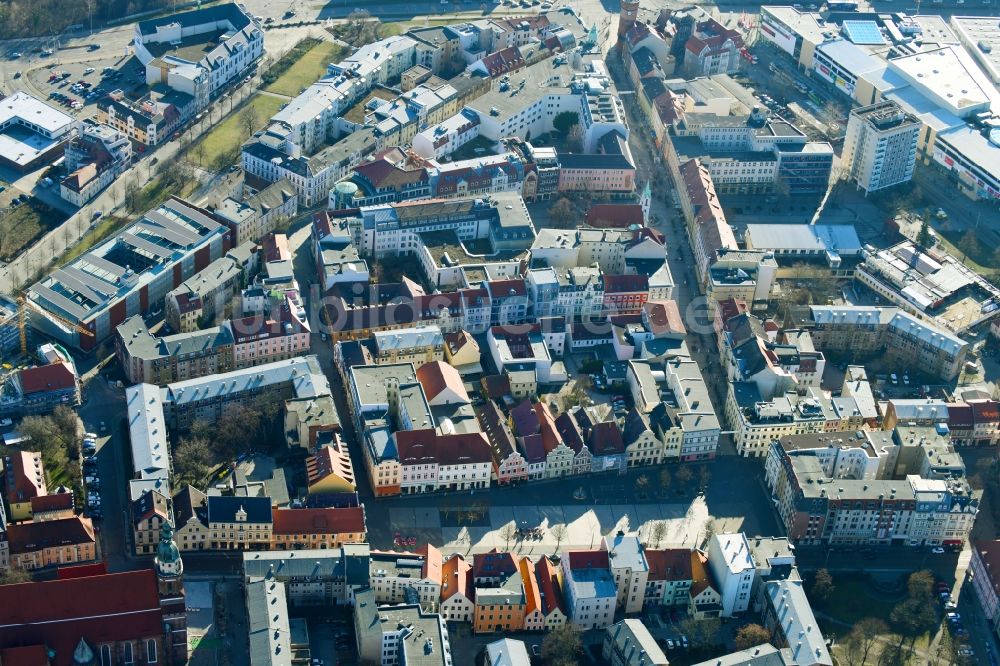 Luftbild Cottbus - Stadtzentrum im Innenstadtbereich in Cottbus im Bundesland Brandenburg, Deutschland