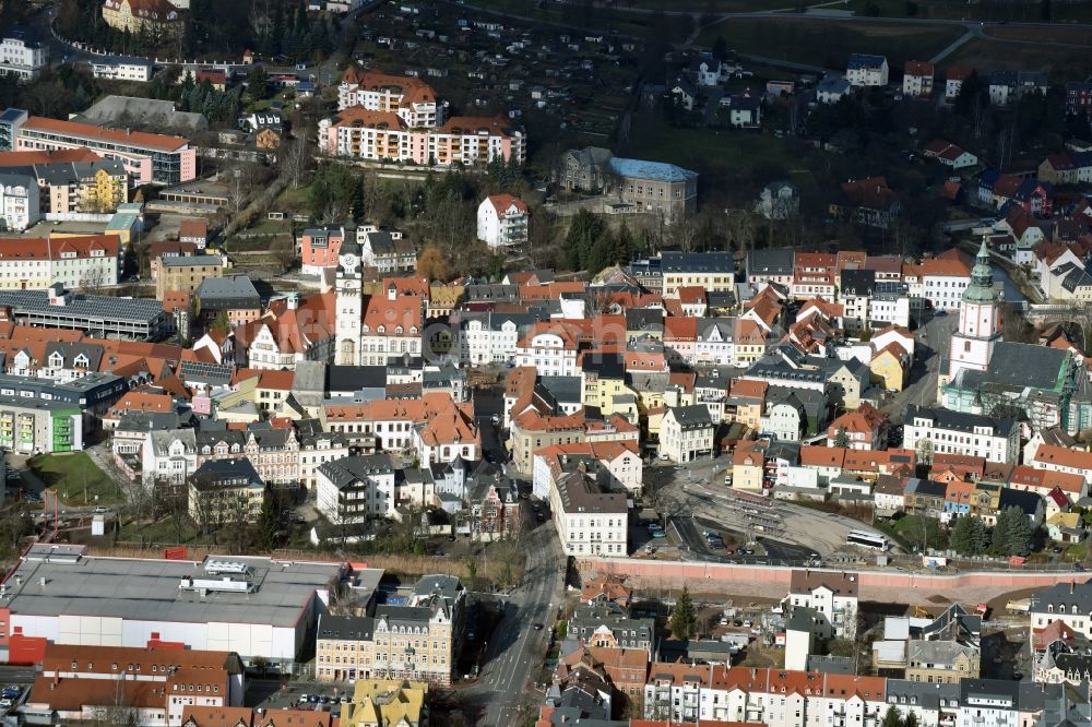 Luftbild Döbeln - Stadtzentrum im Innenstadtbereich in Döbeln im Bundesland Sachsen